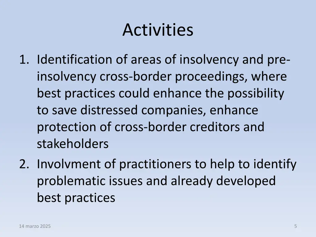 activities