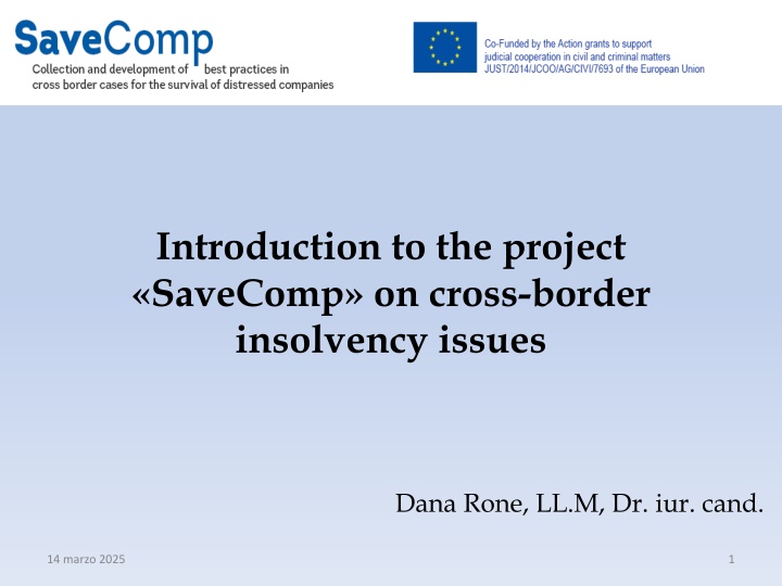 introduction to the project savecomp on cross