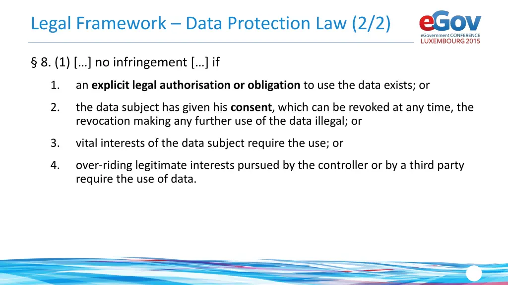 legal framework data protection law 2 2