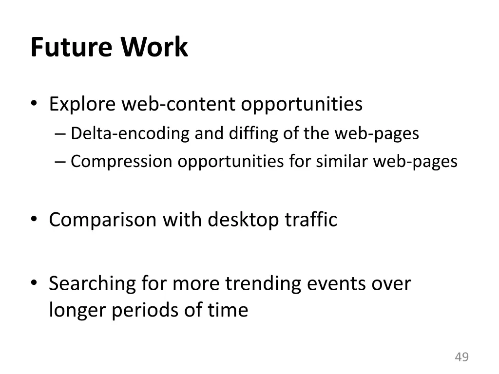 future work