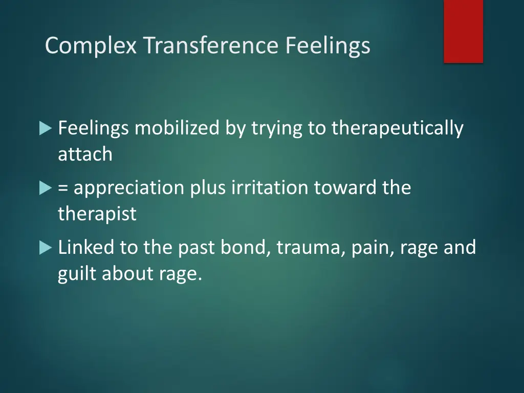 complex transference feelings