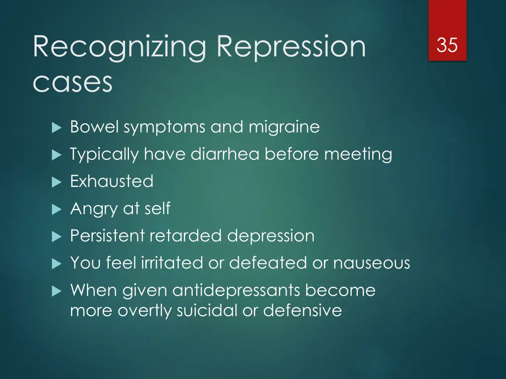 recognizing repression cases