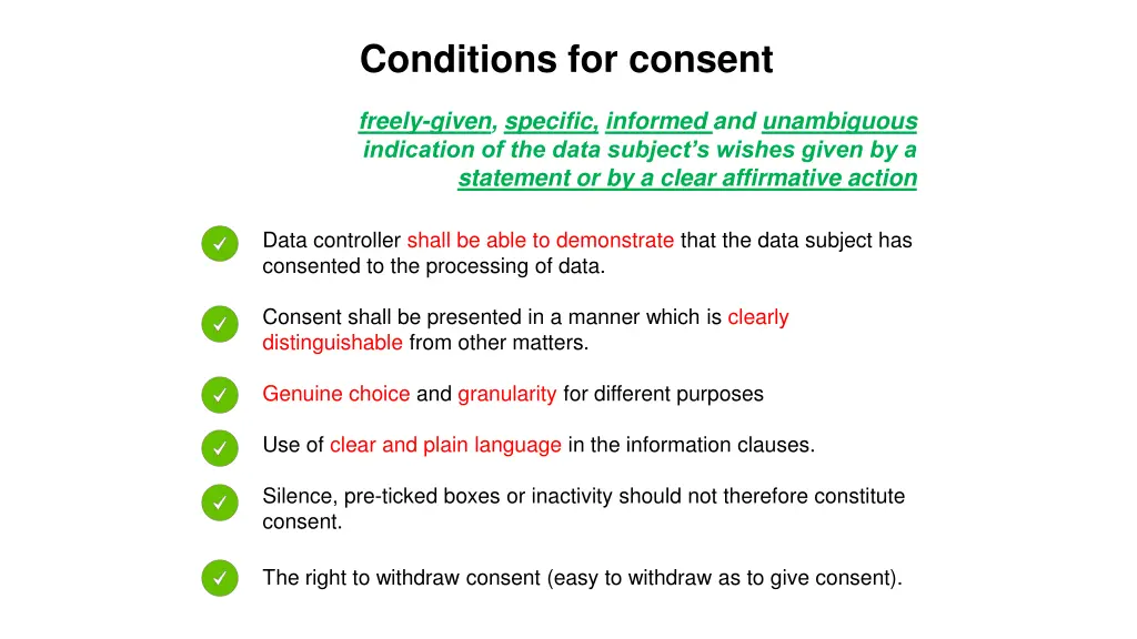 conditions for consent