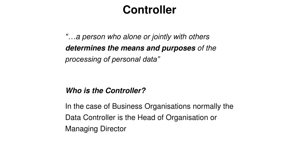 controller
