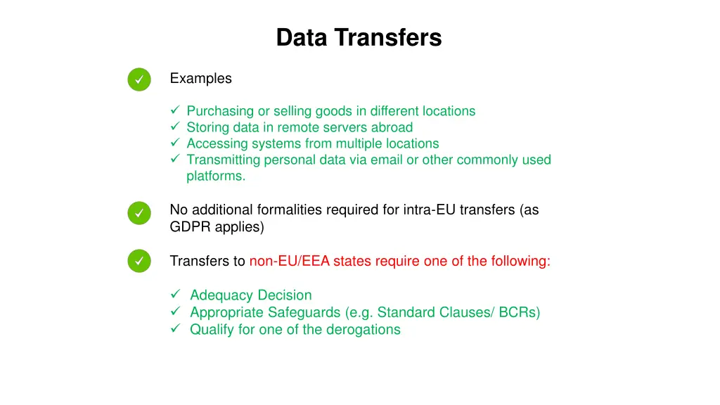 data transfers