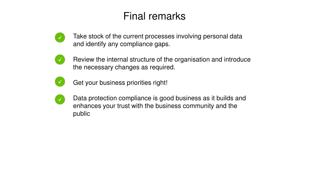 final remarks