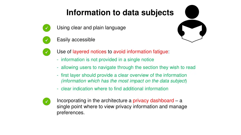 information to data subjects 1