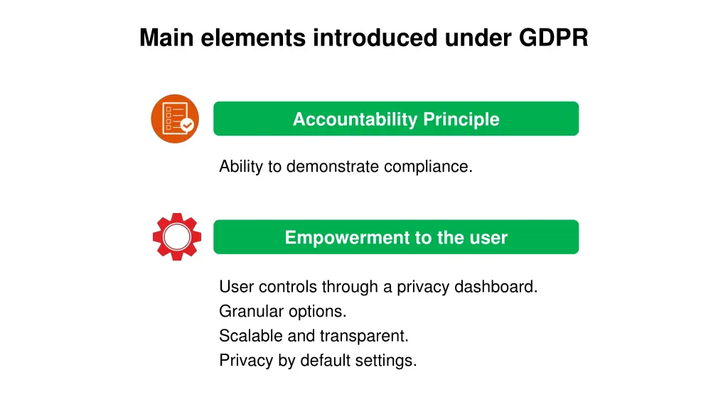 main elements introduced under gdpr