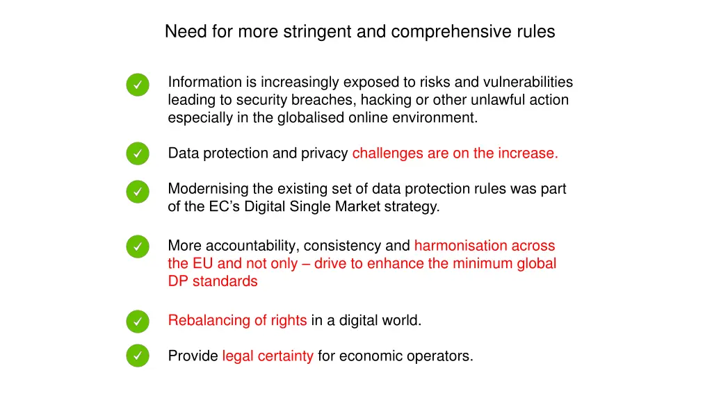 need for more stringent and comprehensive rules