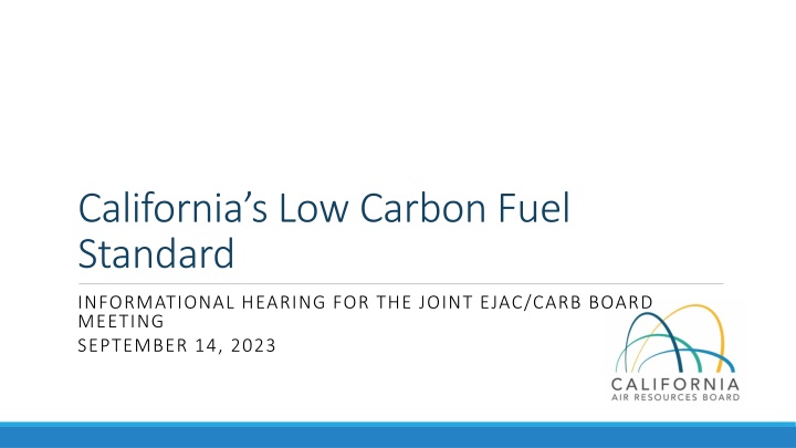 california s low carbon fuel standard