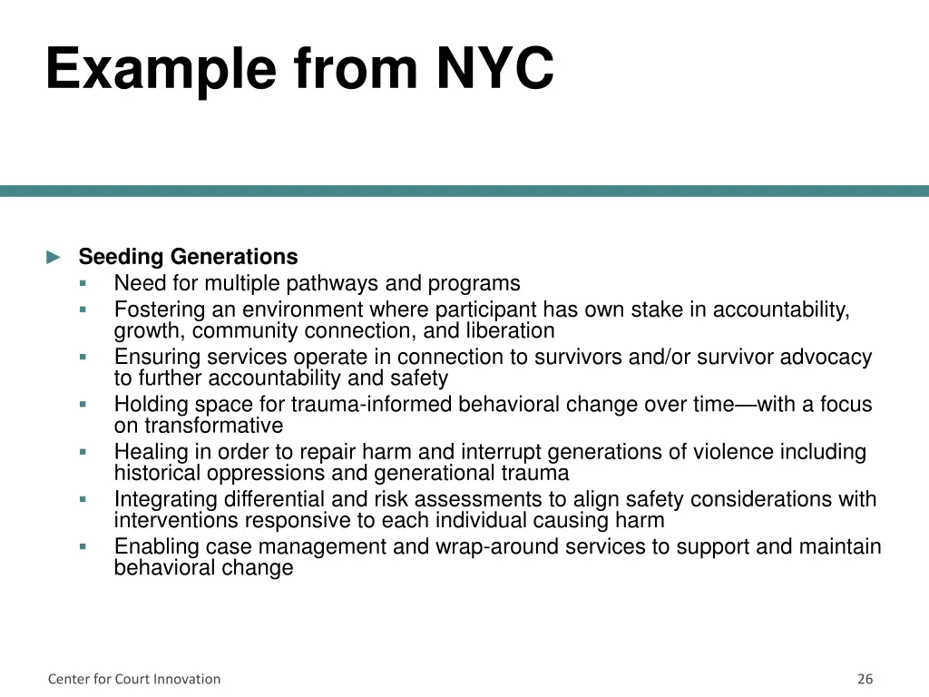 example from nyc