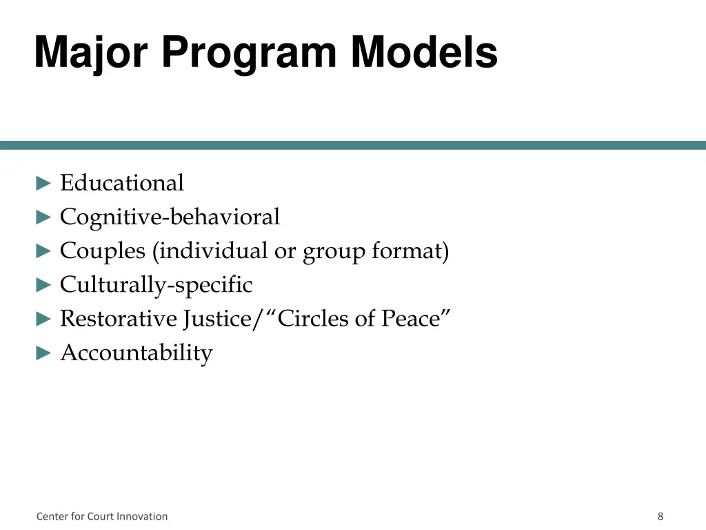 major program models