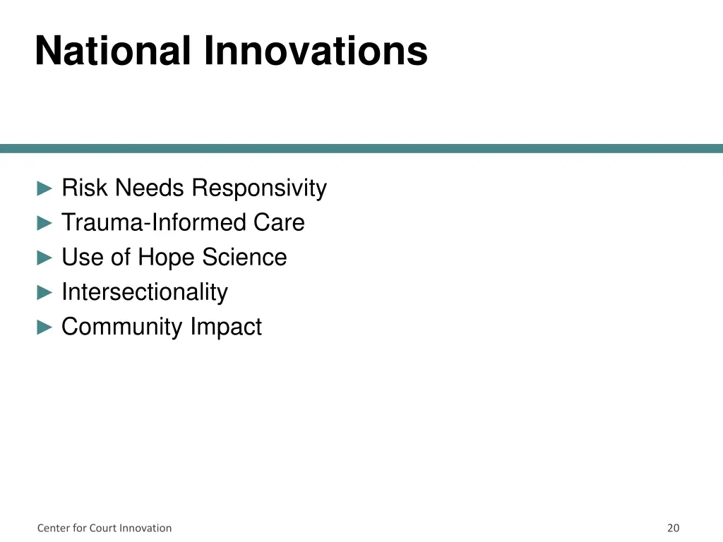 national innovations