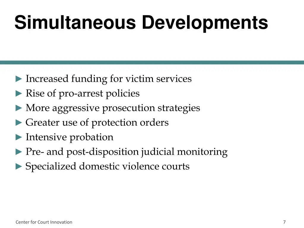 simultaneous developments