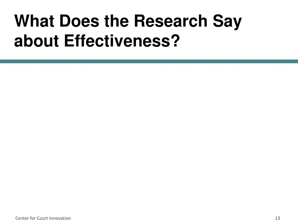 what does the research say about effectiveness