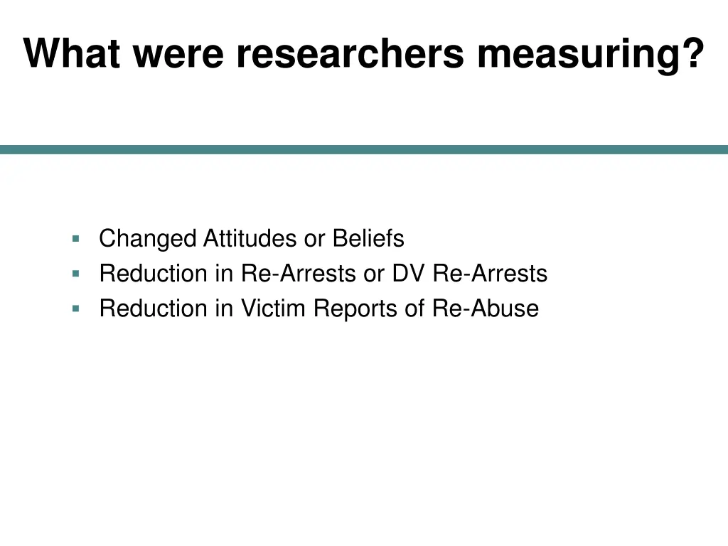 what were researchers measuring