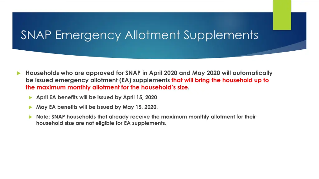 snap emergency allotment supplements