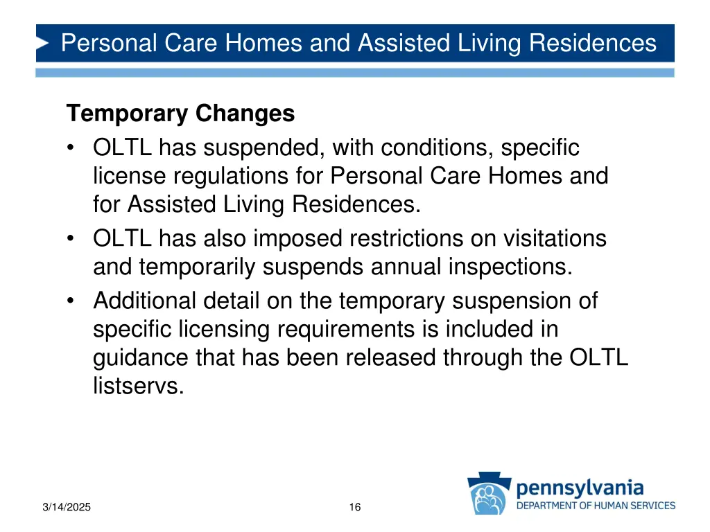 personal care homes and assisted living residences 1