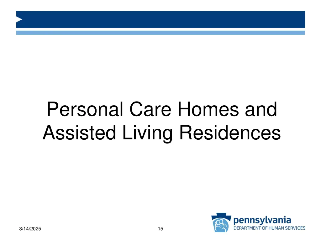 personal care homes and assisted living residences