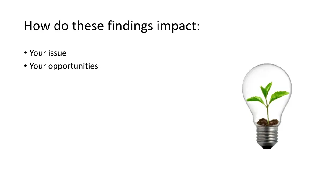 how do these findings impact 1