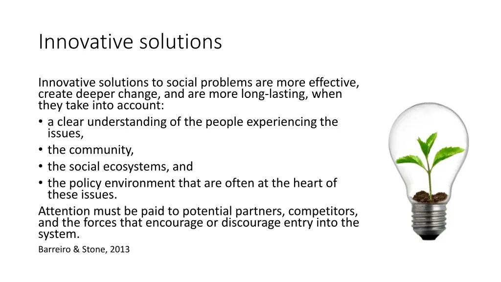 innovative solutions