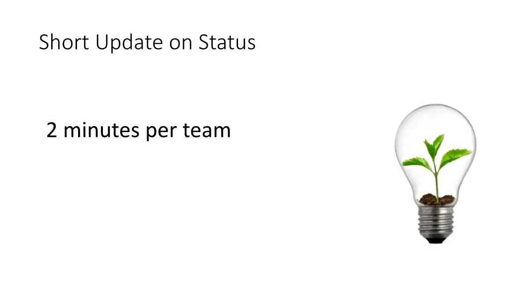 short update on status