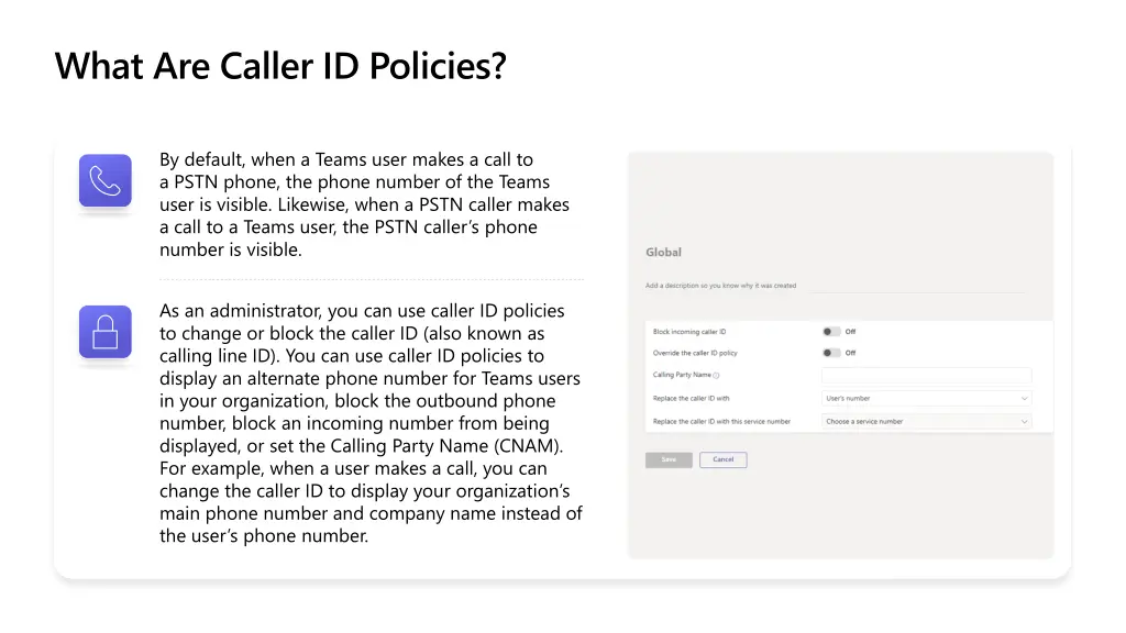what are caller id policies