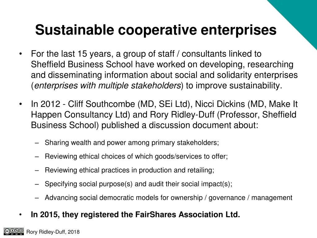 sustainable cooperative enterprises