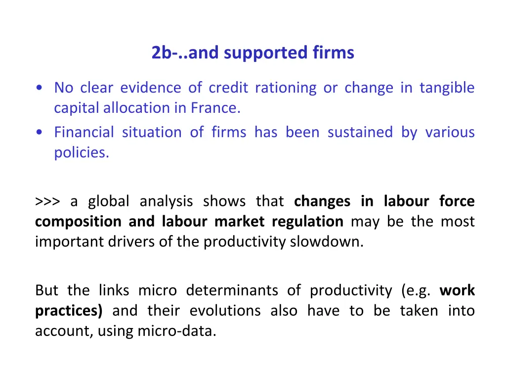 2b and supported firms