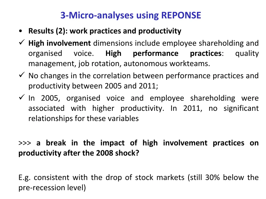 3 micro analyses using reponse 3