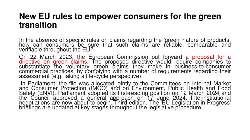 new eu rules to empower consumers for the green 1