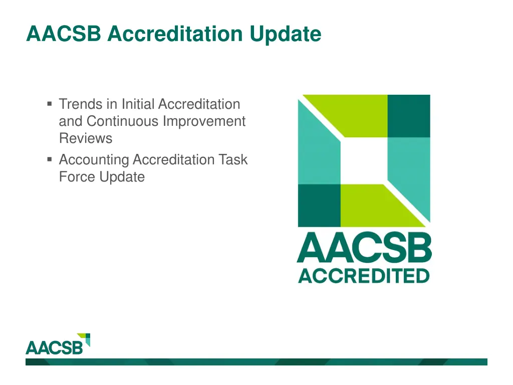aacsb accreditation update
