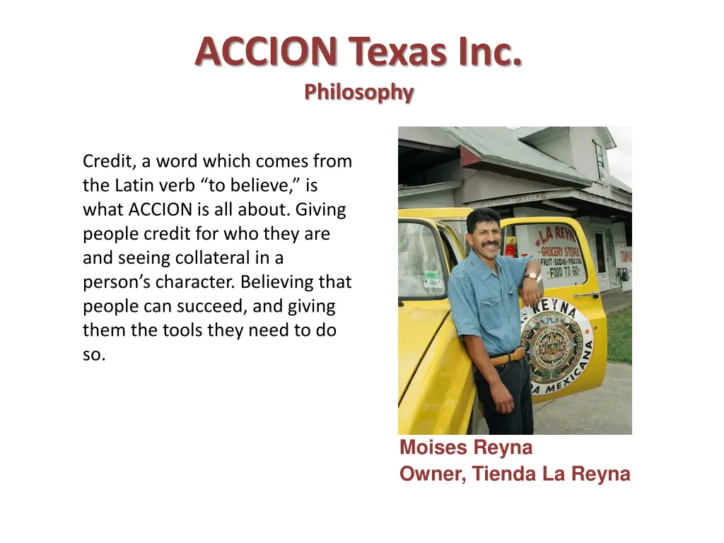 accion texas inc philosophy