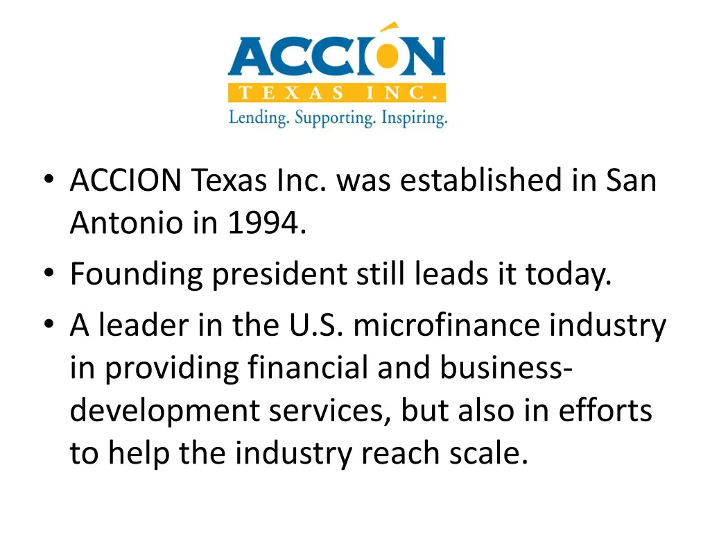 accion texas inc was established in san antonio