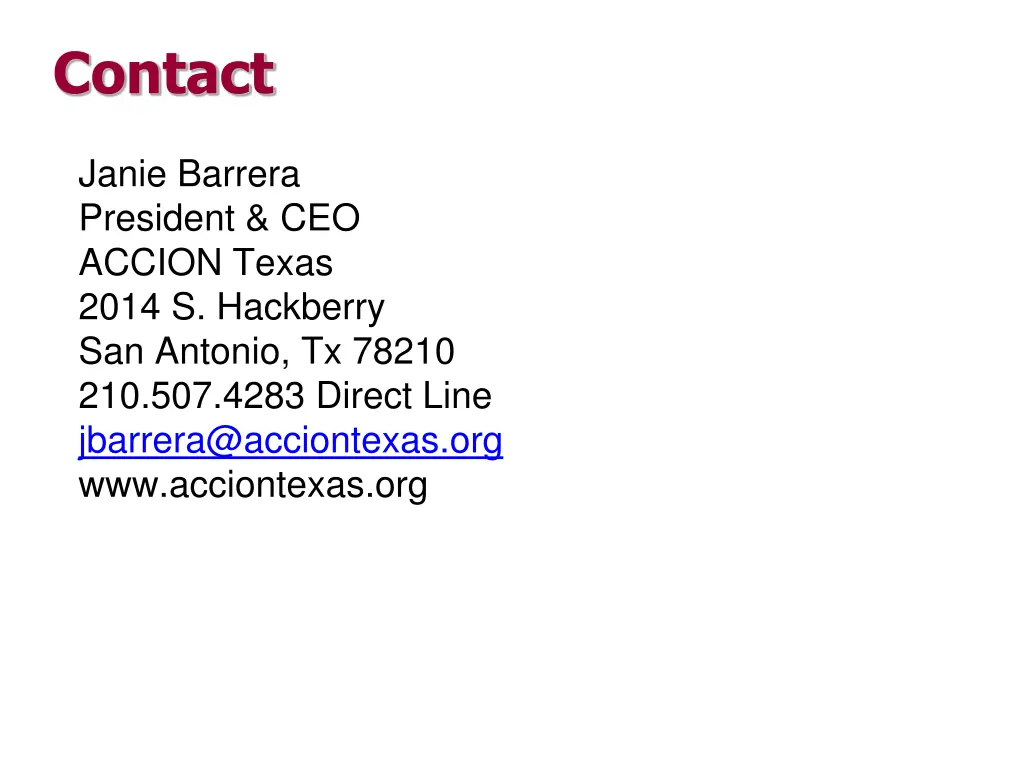 contact