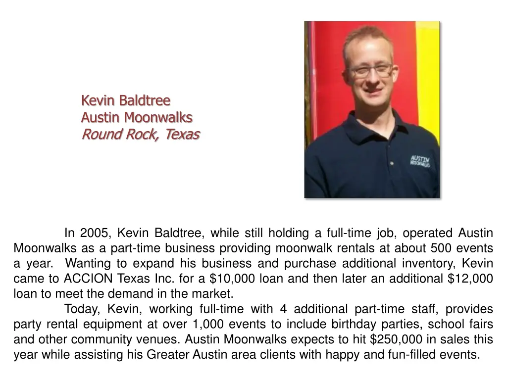 kevin baldtree austin moonwalks round rock texas