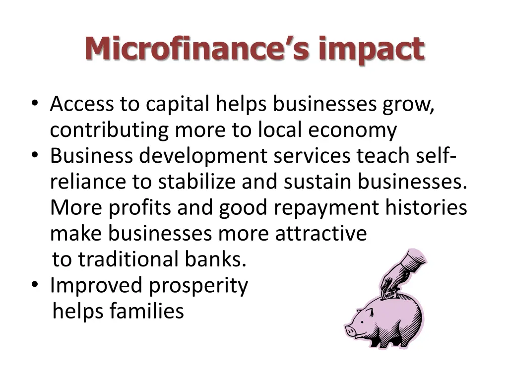 microfinance s impact