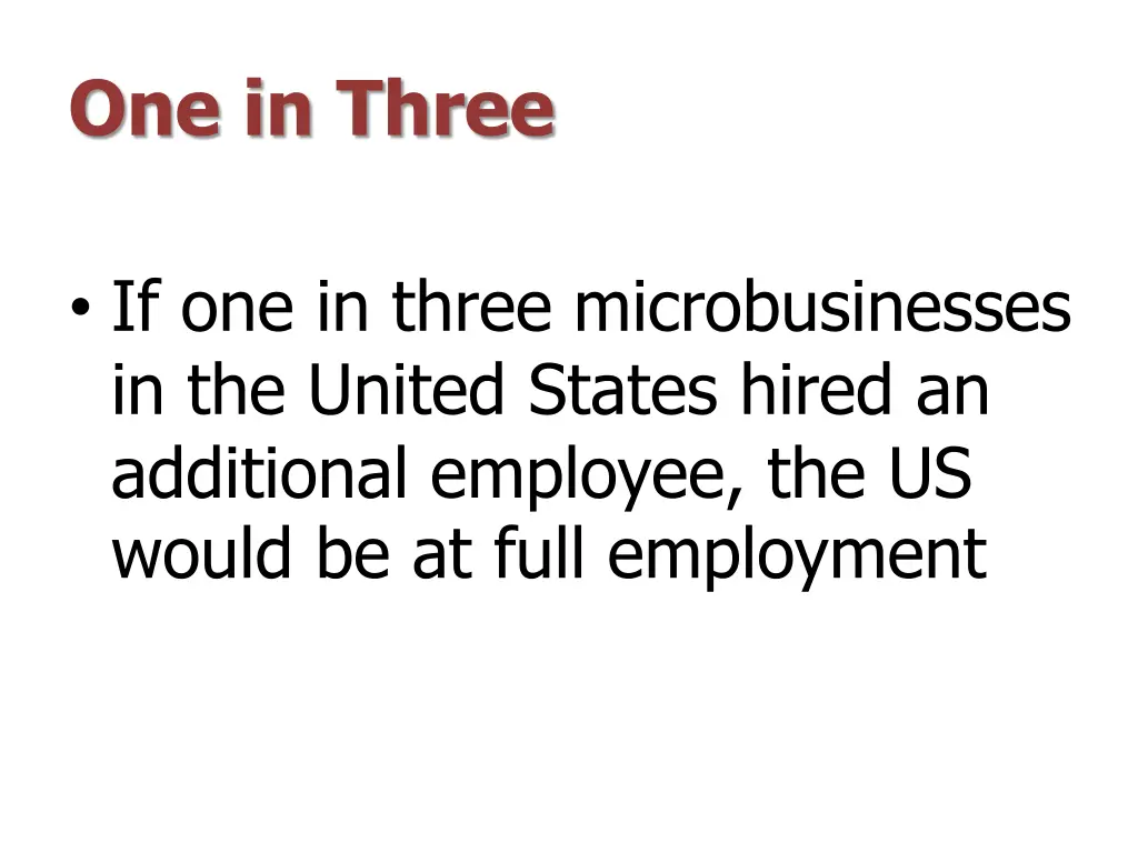 one in three