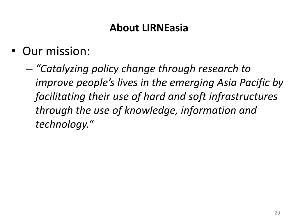about lirneasia