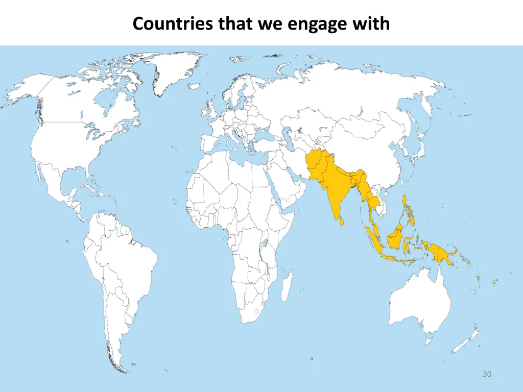 countries that we engage with