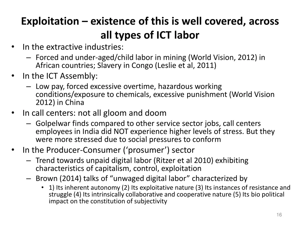 exploitation existence of this is well covered