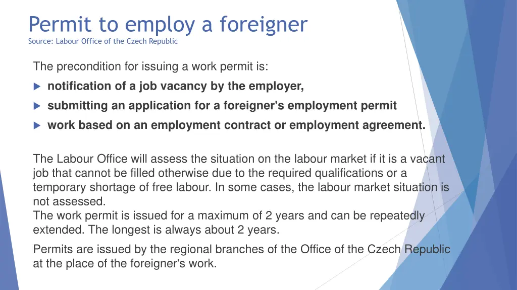 permit to employ a foreigner source labour office