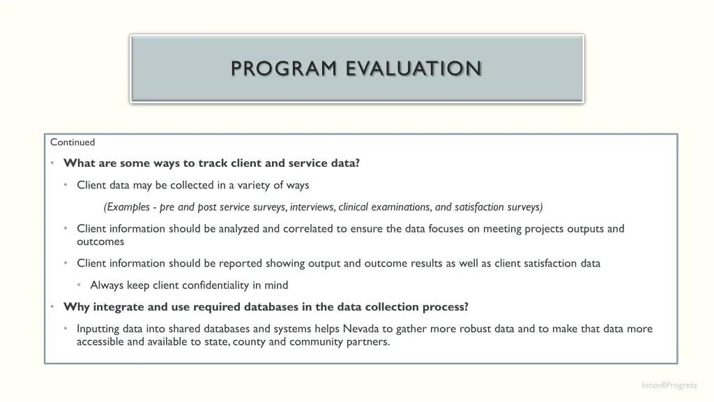 program evaluation 1