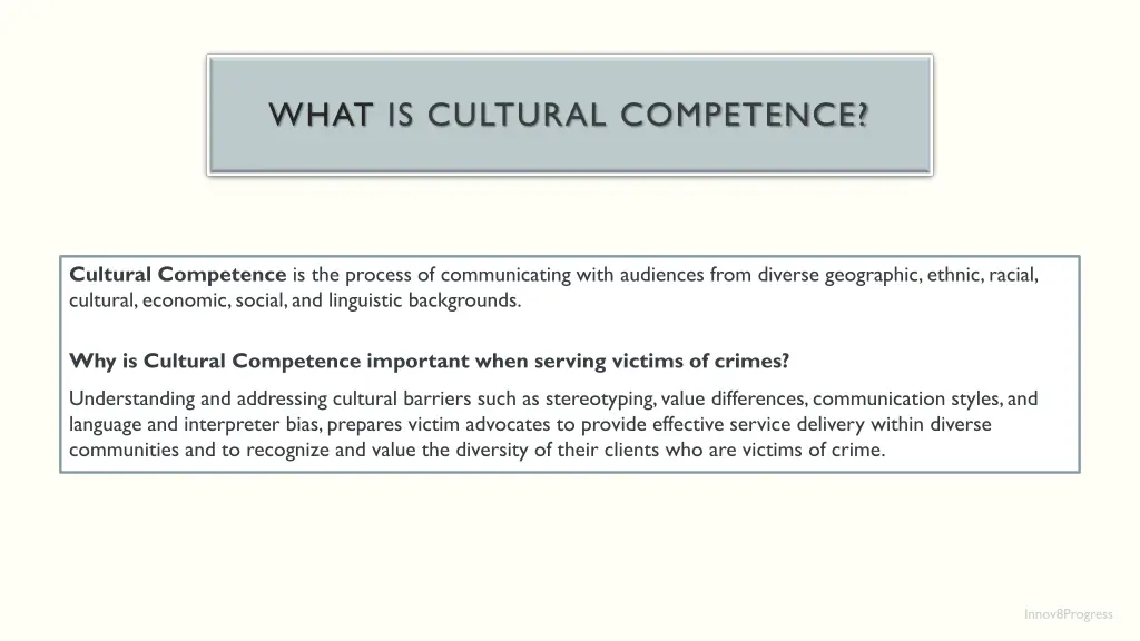 what is cultural competence