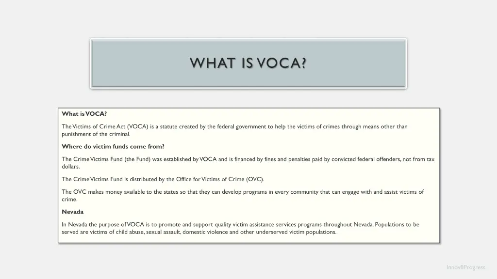 what is voca