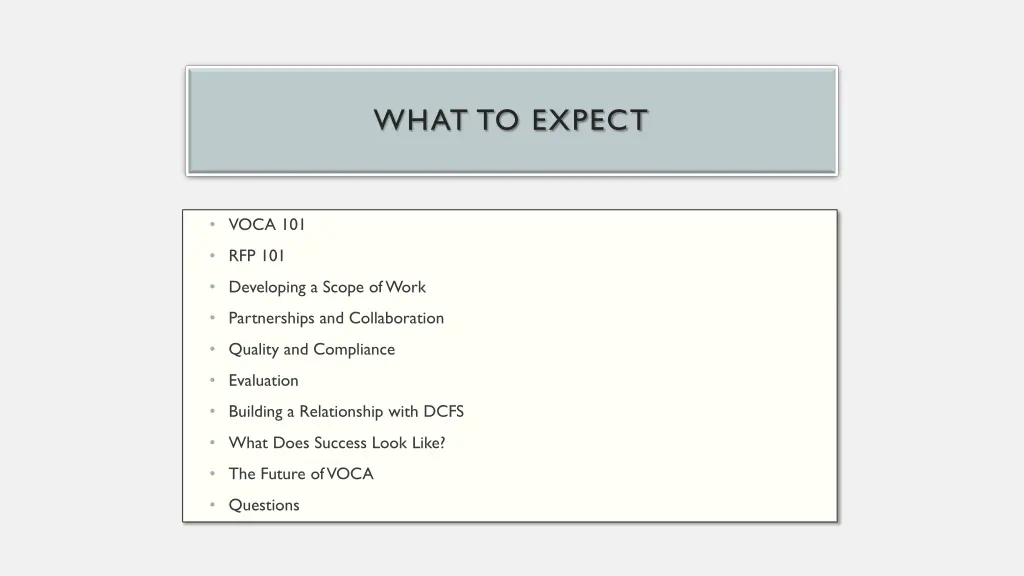 what to expect