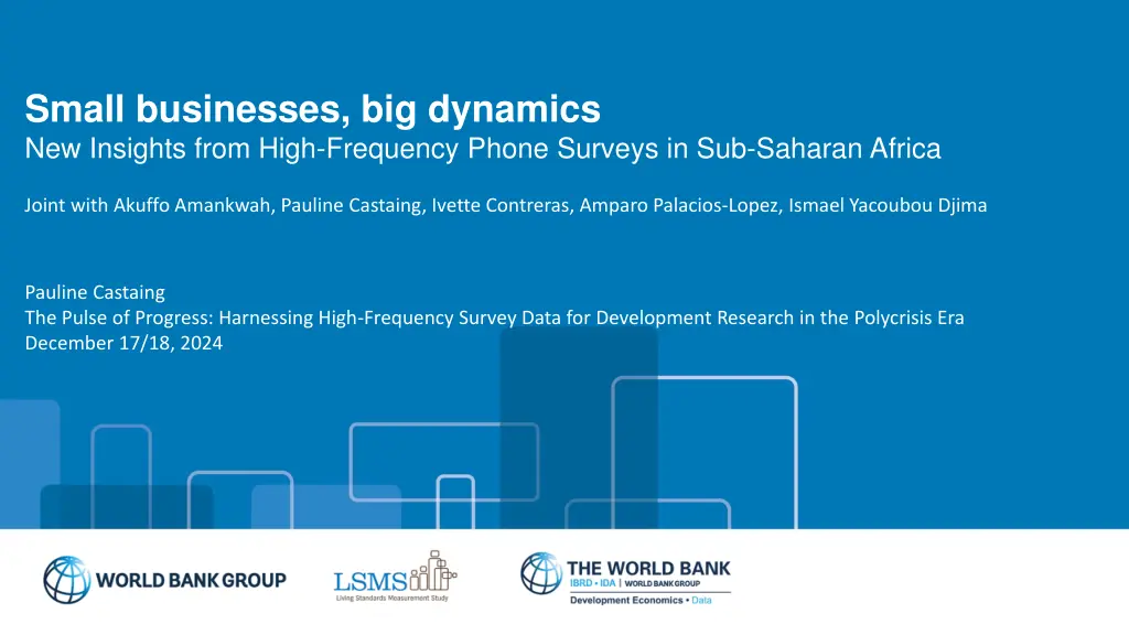 small businesses big dynamics new insights from 1
