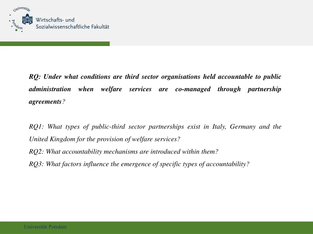 rq under what conditions are third sector