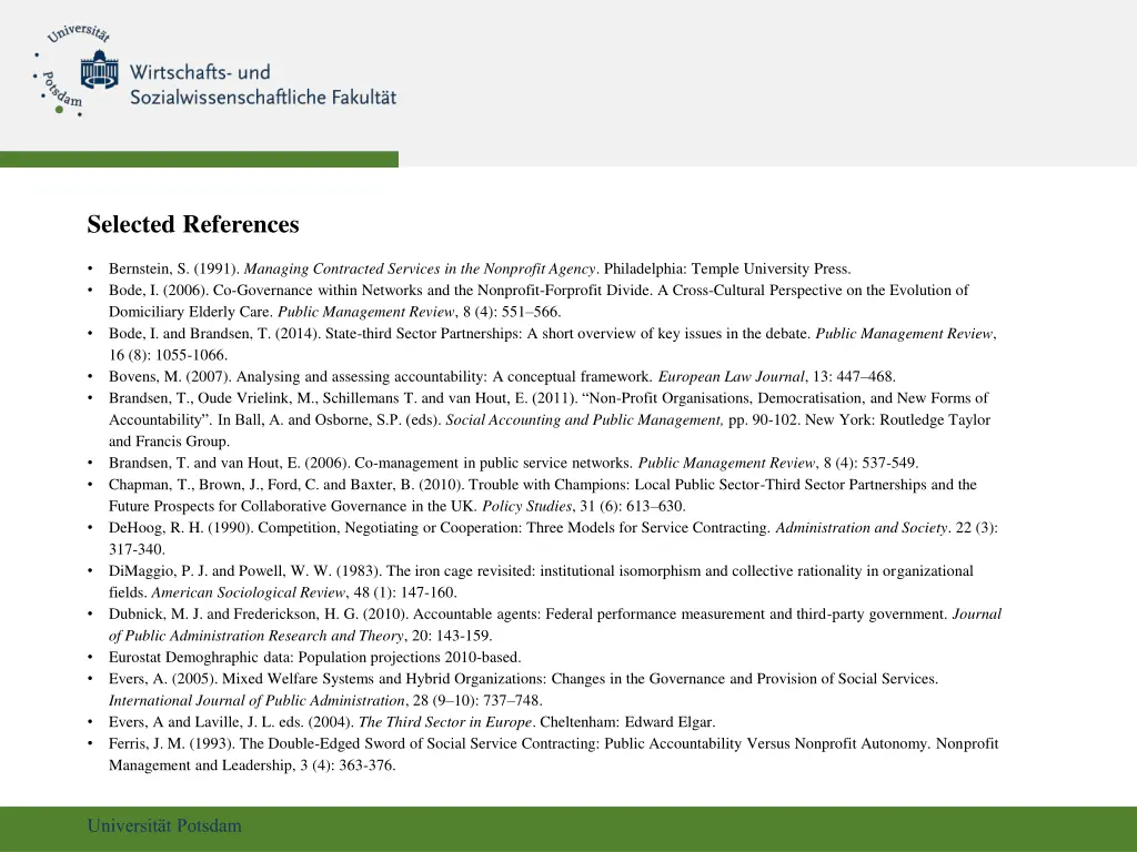 selected references
