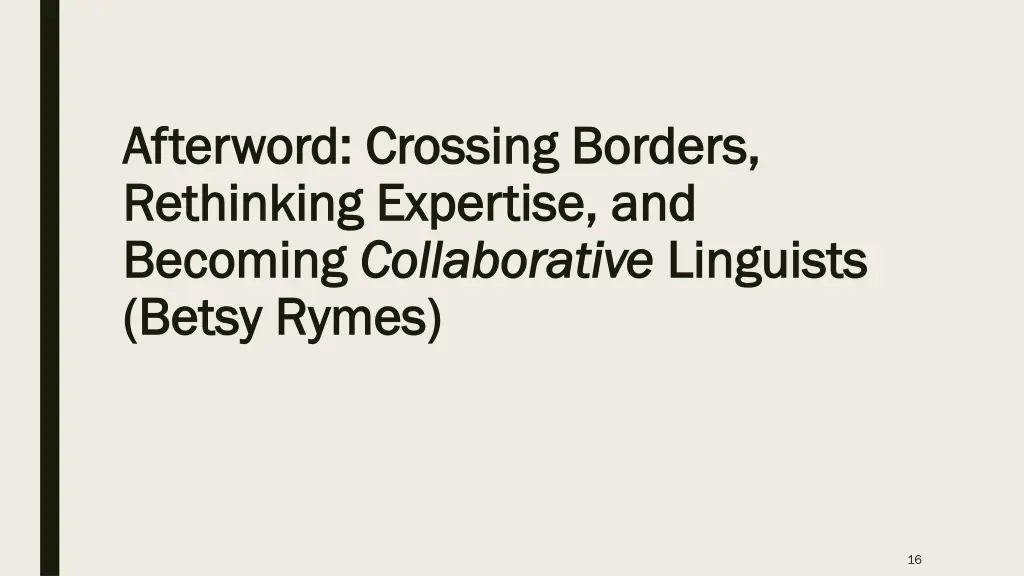 afterword crossing borders afterword crossing